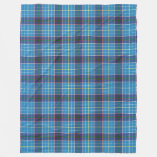 Blue plaid, Texas state tartan Fleece Blanket