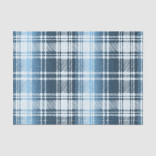 Blue Plaid Tissue Paper
