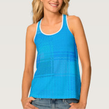 Blue Plaid Women's Racerback