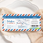 Blue Plane Boarding Pass Birthday Ticket Invitation<br><div class="desc">Prepare for takeoff with our Blue Plane Boarding Pass Birthday Ticket Invitation! Personalize your party details for a high-flying celebration. Ideal for aviation enthusiasts or themed birthdays.</div>