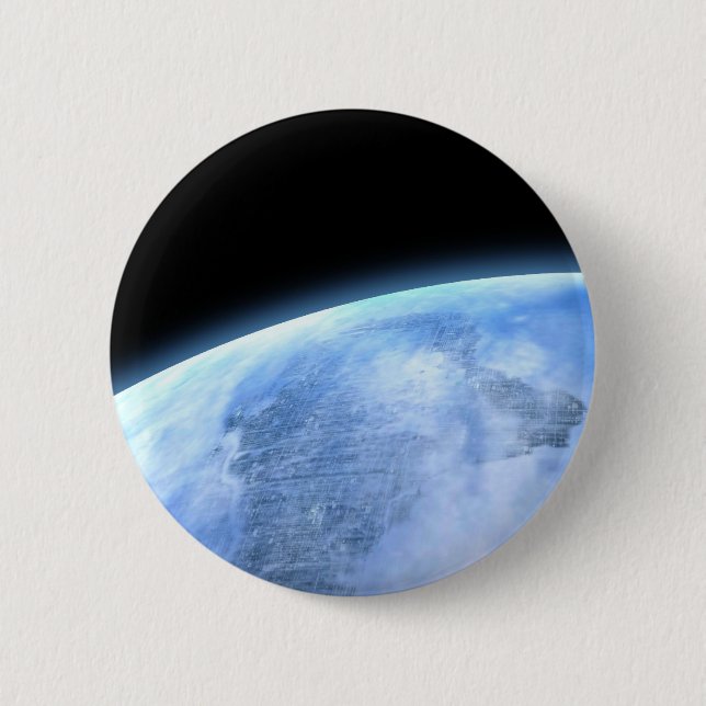 blue planet 2 inch round button (Front)