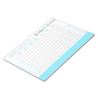 Blue planner and organiser, hour by hour