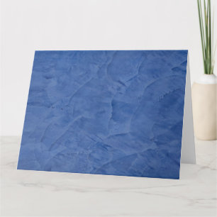 Blue Plaster Big Blank Greeting Card
