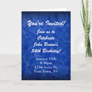 Blue Plaster Birthday Invitation Instant Download
