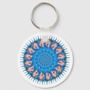 Blue Plastic Keychain