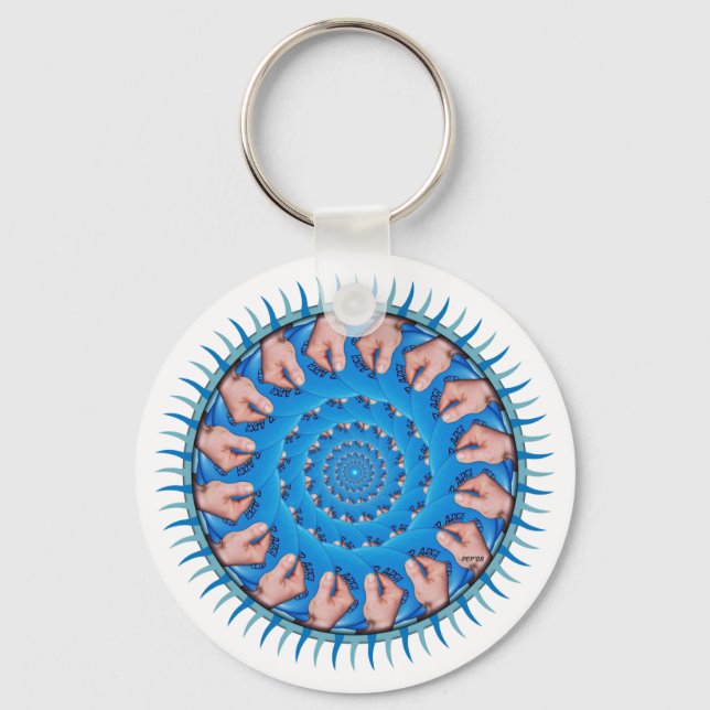 Blue Plastic Keychain (Front)