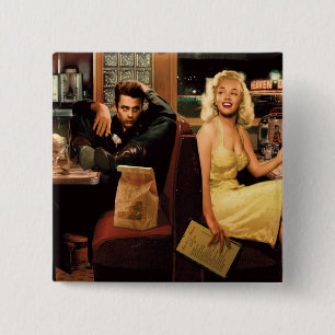 Blue Plate 2 Inch Square Button