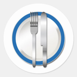 Blue Plate Special Classic Round Sticker