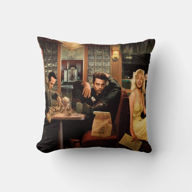 Blue Plate Throw Pillow (Front)