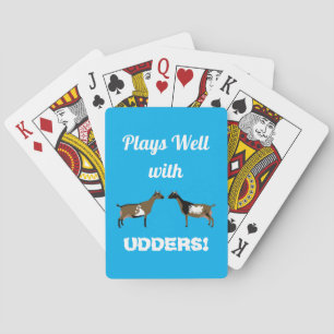 Blue Plays well with Udders - Nigerian Dwarf Goats Playing Cards