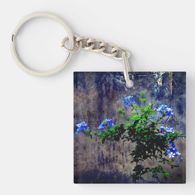 Blue Plumbago   Keychain (Front)