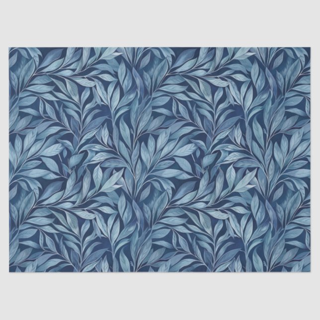 Blue plume tissue paper (Front)