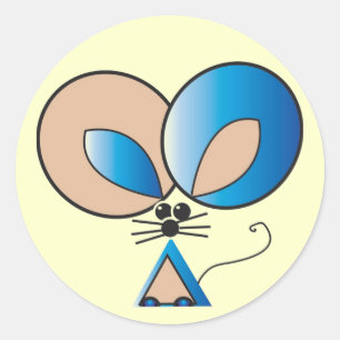 Blue Pocket Mouse Classic Round Sticker