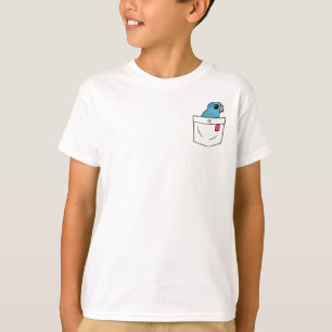 Blue Pocket Parrot T-Shirt