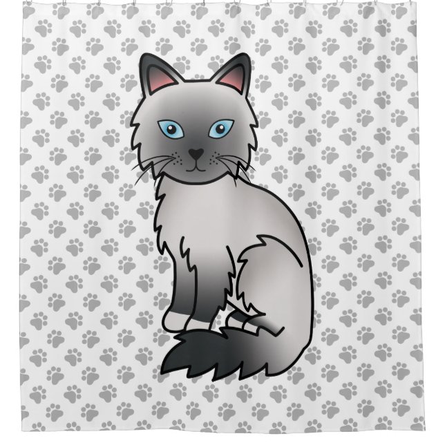 Blue Point Birman / Ragdoll Cat & Paws (Front)