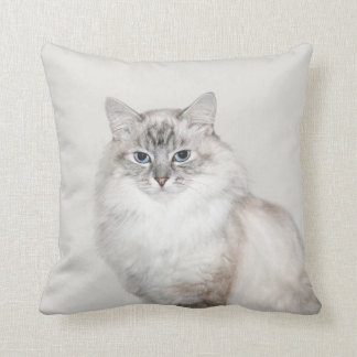 Blue point Himalayan cat Throw Pillow