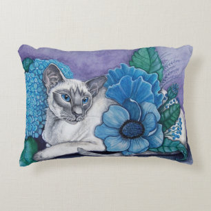 Blue Point Siamese Cat Accent Pillow