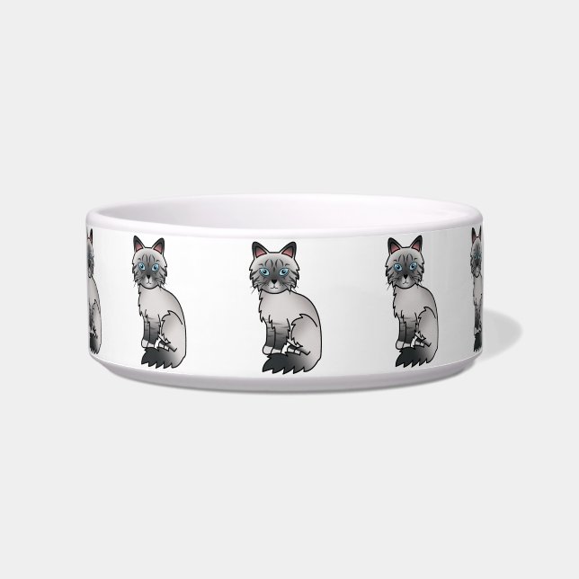 Blue Point Tabby Birman / Ragdoll Cat Bowl (Front)