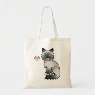 Blue Point Tabby Birman / Ragdoll Cat Love Tote Bag