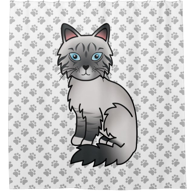 Blue Point Tabby Birman / Ragdoll Cat & Paws (Front)