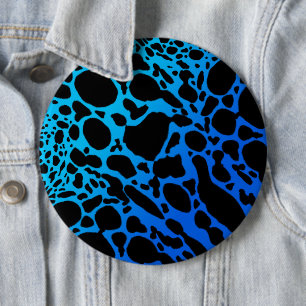 Blue Poison Dart Frog 6 Inch Round Button