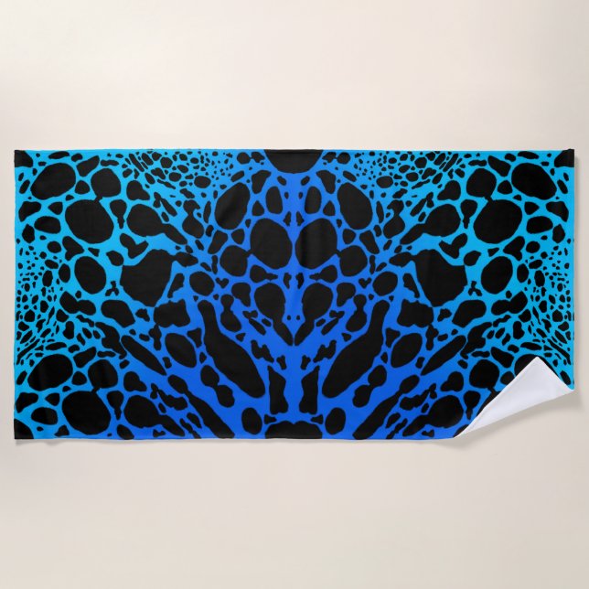 Blue Poison Dart Frog Beach Towel (Front)