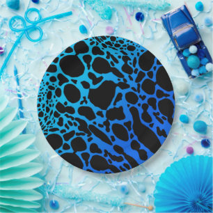 Blue Poison Dart Frog Paper Plate