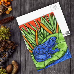 Blue Poison Frog Postcard