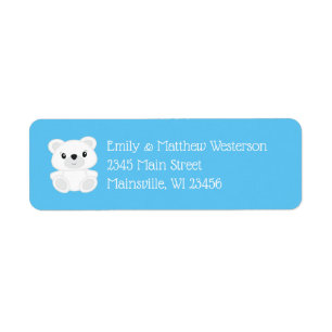 Blue Polar Bear Baby Shower