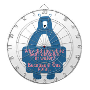 Blue Polar Bear Funny Chemistry Joke  Dartboard