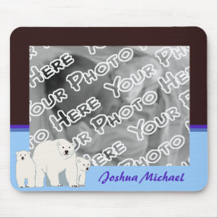 Blue Polar Bears Mousepad