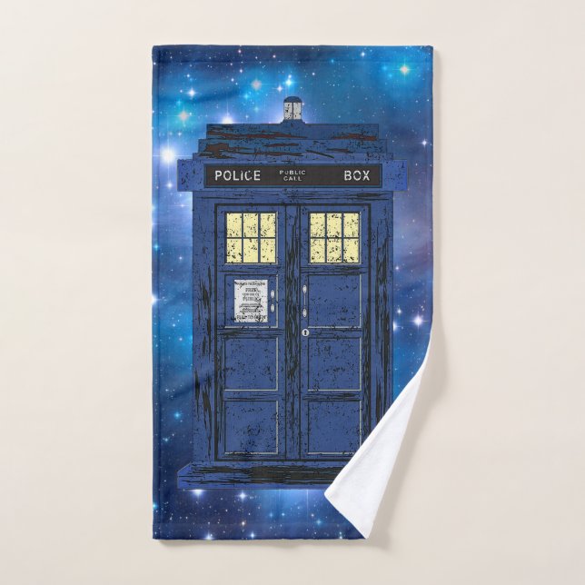 Blue Police Public Call Box - UK Time Travel 1 Hand Towel (Hand Towel)