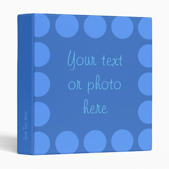 Blue Polka Binder (Front/Spine)