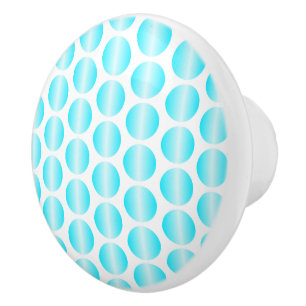 Blue Polka Dot Design Ceramic Knob