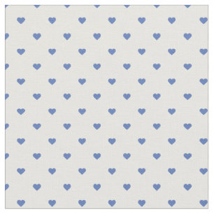 Blue Polka Dot Hearts Fabric