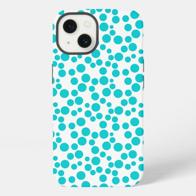 Blue polka dot  iPhone case (Back)
