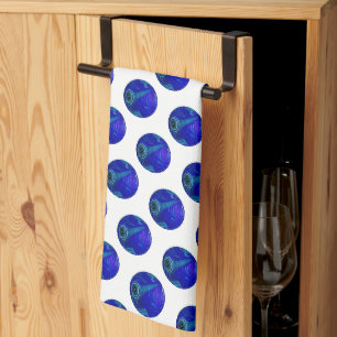 Blue Polka Dot Lawn Bowls, Kitchen Towel