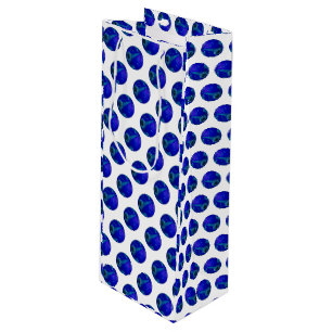Blue Polka Dot Lawn Bowls, Wine Gift Bag
