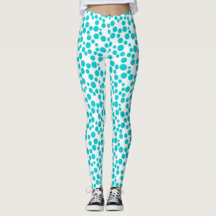 Blue polka dot  leggings