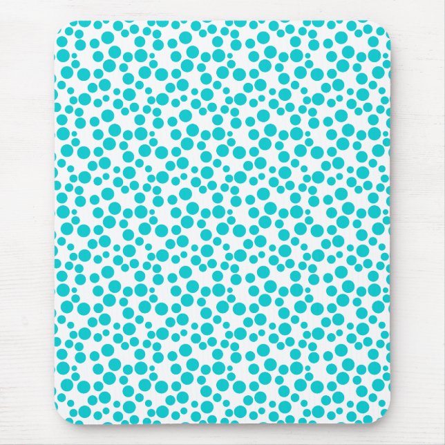 Blue polka dot  mouse pad (Front)