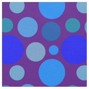 Blue polka dot pattern fabric