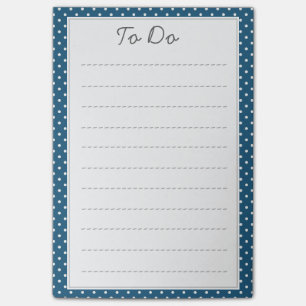 Blue Polka Dot Pattern Post-it Notes