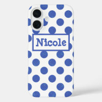 Blue Polka Dot Personalized