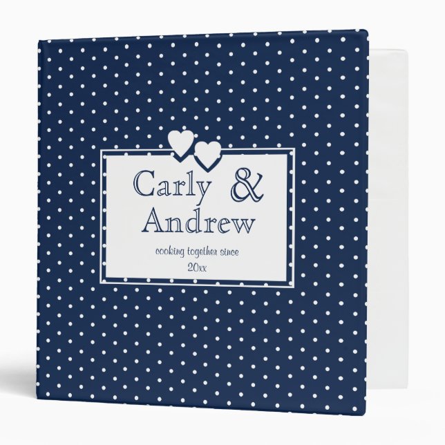 Blue Polka Dot Recipe Binder (Front/Inside)
