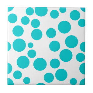 Blue polka dot tile
