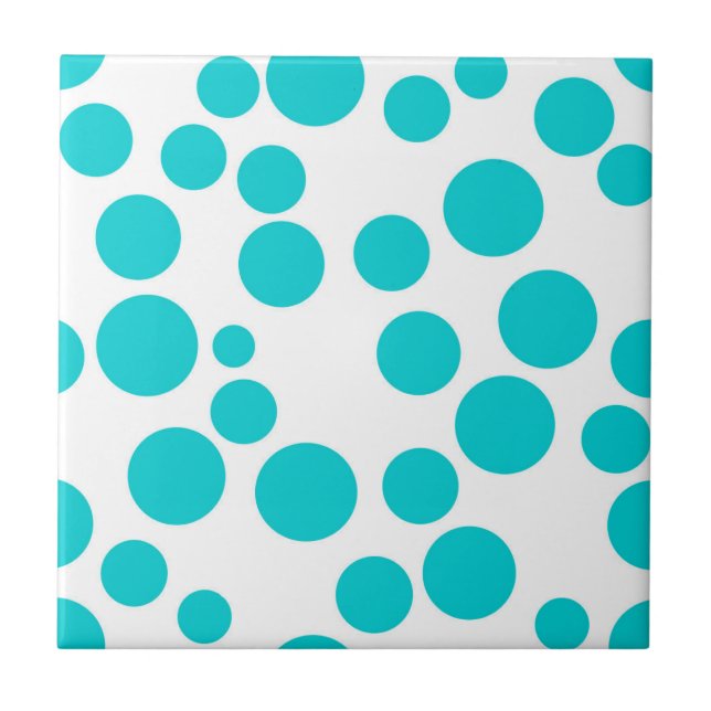 Blue polka dot  tile (Front)