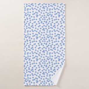 Blue Polka Dots Bath Towel