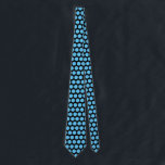 Blue Polka Dots Black Valentine's Day Gift 2023 Tie<br><div class="desc">Designed with cute blue polka dots patterns in solid black background. You may change to any background colour as you wish. Makes a great gift or party favour for any event!</div>