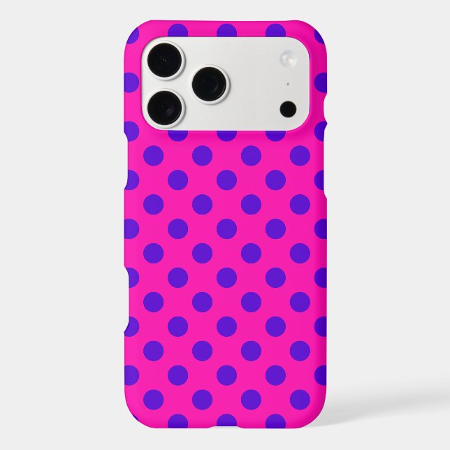 Blue polka dots on fuchsia (Back)