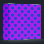 Blue polka dots on purple binder<br><div class="desc">Blue polka dots on purple</div>